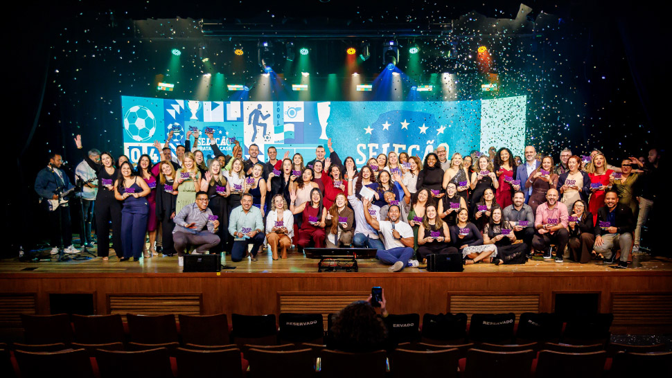 Colaboradores homenageados no evento Pratas da Casa 2026.